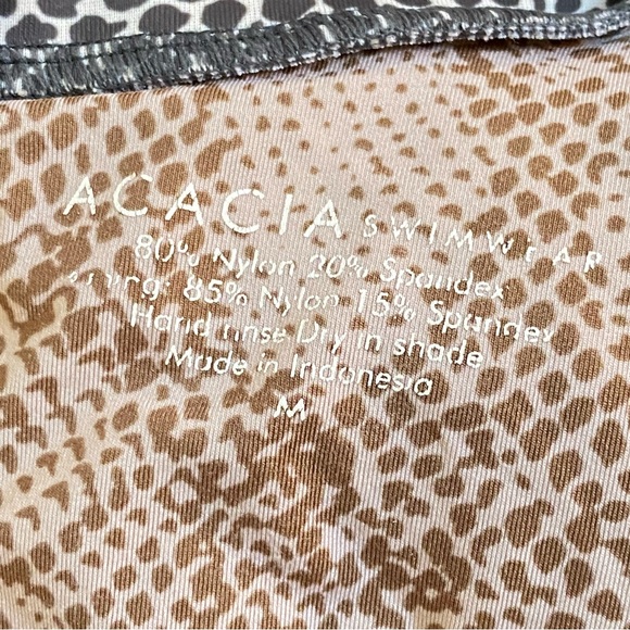 ACACIA Swimwear white gray snake snakeskin EHUKAI zip up one piece swimsuit - Picture 6 of 6